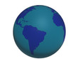 © LCorona - Blue World Globe v3 - America