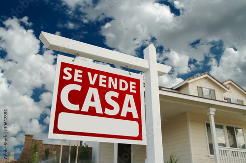 Fotografija Se Vende Casa Spanish Real Estate Sign and House