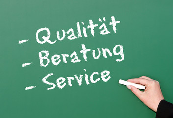 Poster - Qualität - Beratung - Service