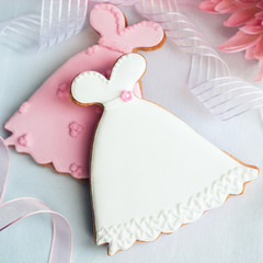 Wall Mural - Wedding dress cookies