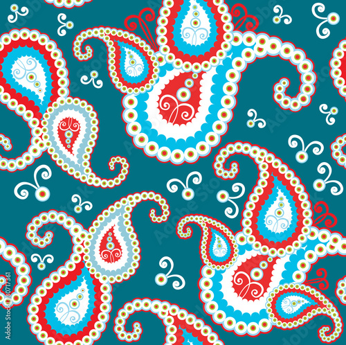 Plakat na papierze fotorealistycznym Bezszwowe paisley ornament
