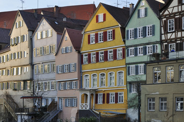 old houses facades, tubingen