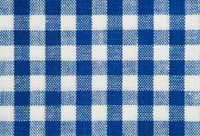 Blue And White Check Cotton Tablecloth Fabric