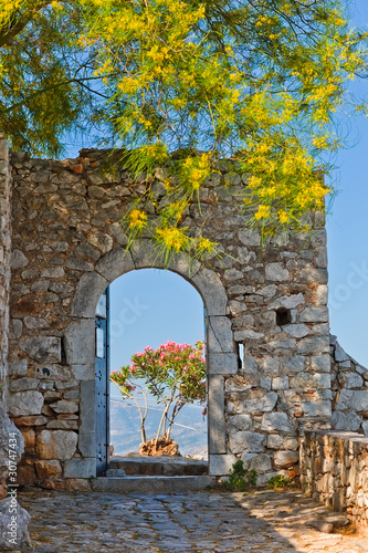 Naklejka - mata magnetyczna na lodówkę Gate in Palamidi fortress, Nafplio, Greece