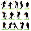 American Football silhouettes set