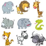 Fototapeta Fototapety na ścianę do pokoju dziecięcego - Set of cute cartoon animals