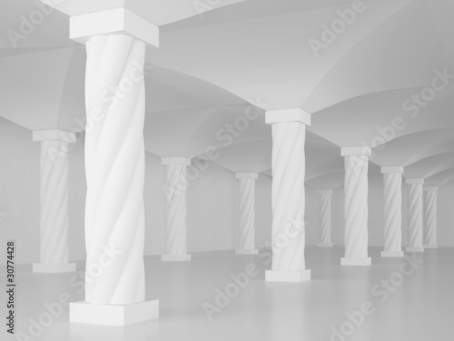 Obraz w ramie Interior Columns