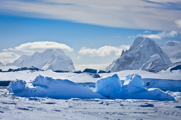 Wall Mural - beautiful snow-capped mountains