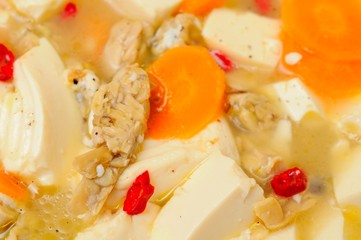 Poster - Macro of bean curd cuisine