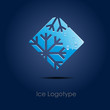 Logo Ice on blue background # Vector
