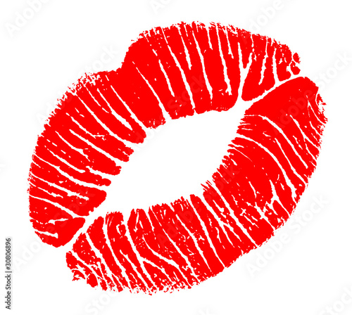 Kussmund auf weiss – Stock-Illustration | Adobe Stock