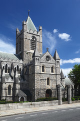 Wall Mural - St. Patrick's Cathedral and blue sky in Dublin, Ireland