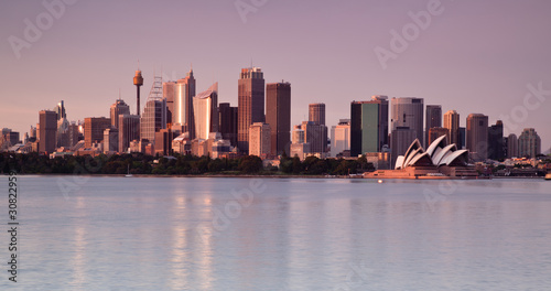 Obraz na płótnie canvas czteroczęściowy "tetraptyk" Panorama portu Sydney