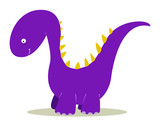 Fototapeta Dinusie - purple dinosaur for kids fun