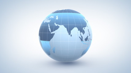 Wall Mural - globe, seamless loop 3d animation