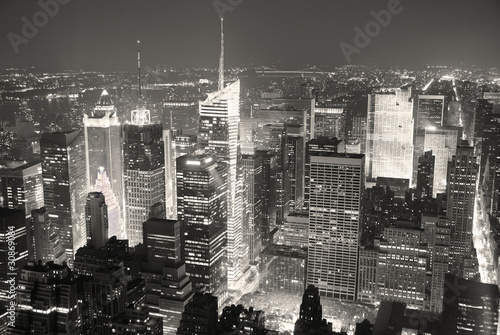 Fototapeta do kuchni New York City Manhattan Times Square skyline aerial view panoram