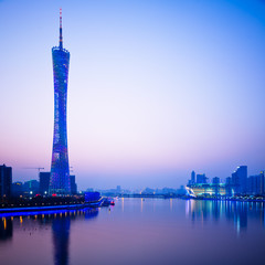 Wall Mural - skyline of city at night