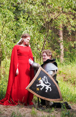 Wall Mural - medieval couple