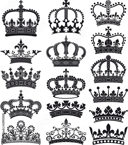 Photographie crown and coronet silhouettes