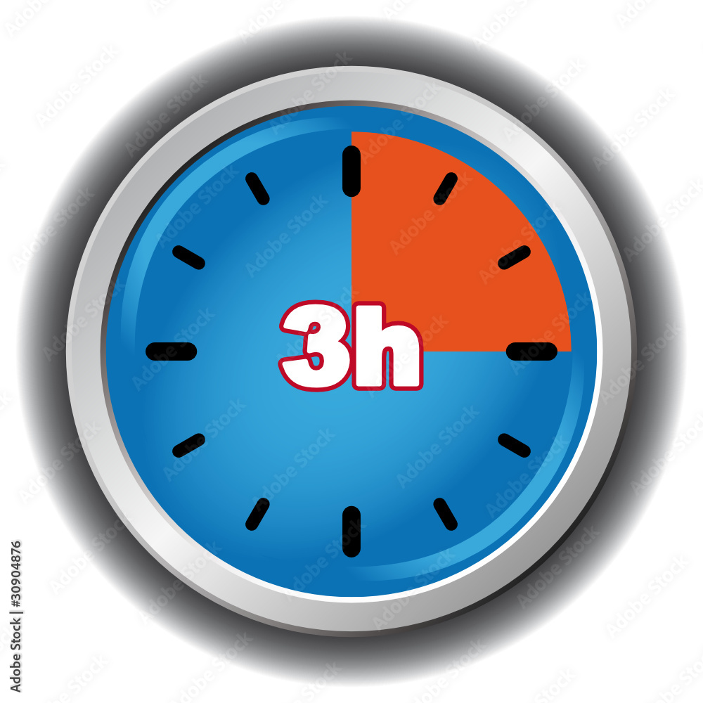 3 HOURS ICON Stock Vector | Adobe Stock