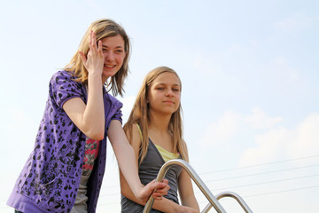 teenage girls at the park 2