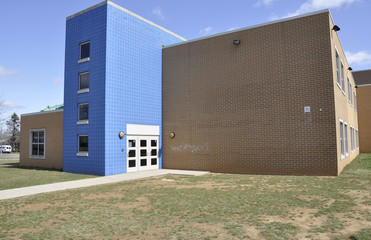 modern elementary school exterior