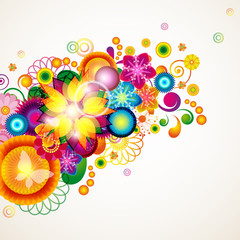 Aufkleber - Floral abstract background. eps10