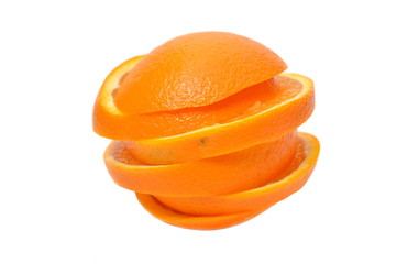 Sliced orange closeup