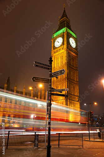 Tapeta ścienna Big ben, dom parlamentu i most Westminster