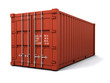 3d Red cargo container