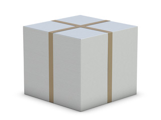 White cardboard box