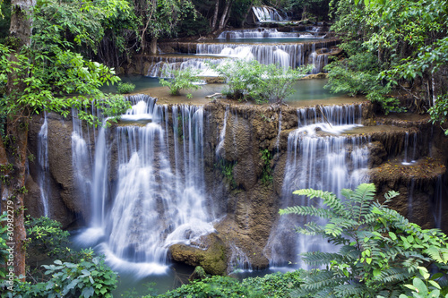 Obraz w ramie waterfall forest