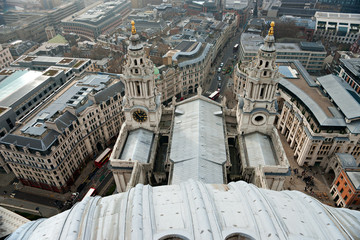 Wall Mural - Panoramic view from St Paul's cupola, London, Uk.