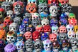© lunamarina - Mexican skulls colorful ceramic Day of the Dead