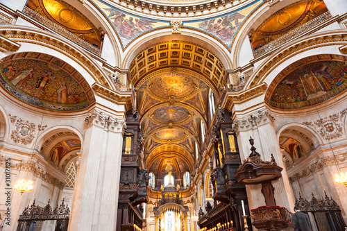 Interior Of The St Paul S Cathedral London Uk Buy This