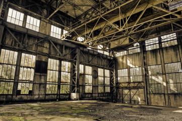  Interior of a derelict industrial building