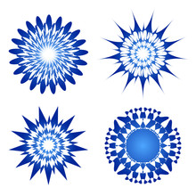 Blue Vector Spirograph Ornament Tattoo