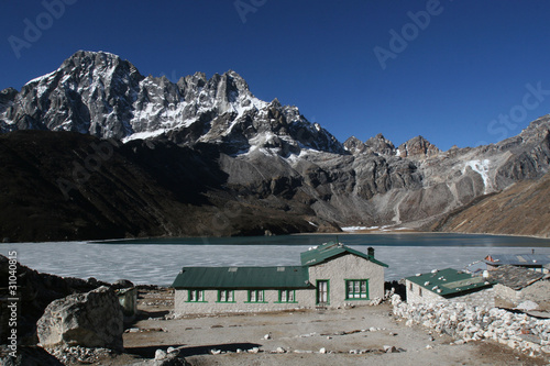 Naklejka samoprzylepna Gokyo village, himalaya, nepal