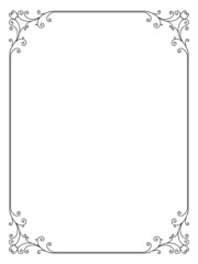 Wall Mural - Vector floral ornamental decorative frame