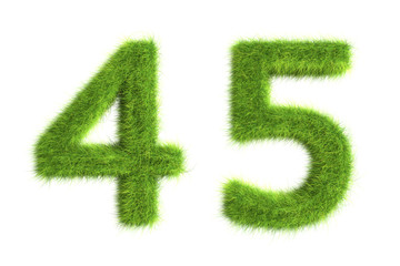 Wall Mural - Grass numbers