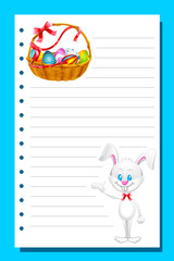 Poster - Eater card with Bunny and Eggs