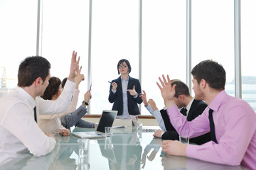 group of business people at meeting