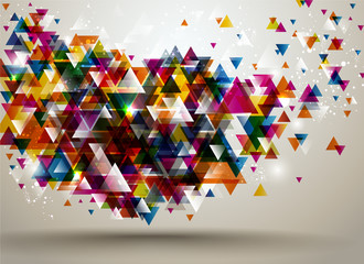 Aufkleber - Abstract Background with triangle pattern.