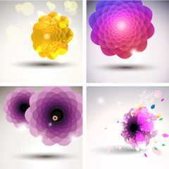 Aufkleber - Flower Backgrounds.