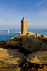 Sticker - Pors Kamor lighthouse, Ploumanac'h, Brittany, France