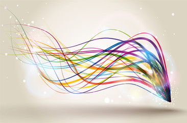 Poster - Abstract background with colorful lines.