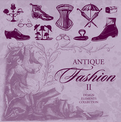 Wall Mural - antique fashion set (vector)