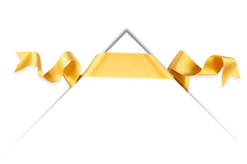 Wall Mural - orange ribbon banner