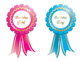 Sticker - birthday rosettes