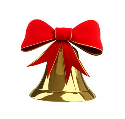 Wall Mural - Christmas bell with a bow